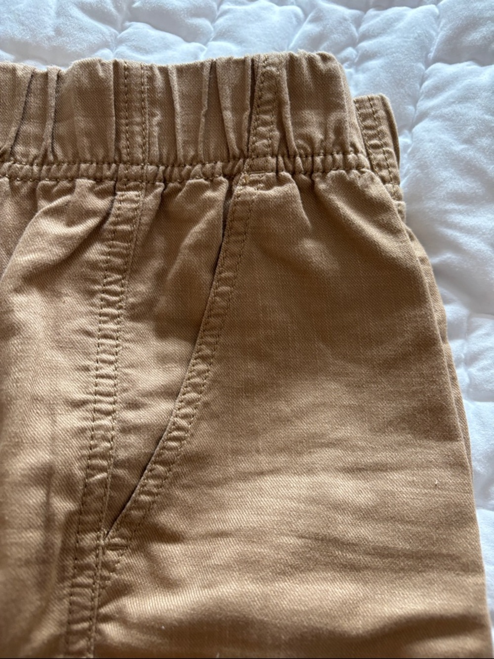 Chico's Women’s Cotton Linen
Tan Utility Shorts with Patch Pockets